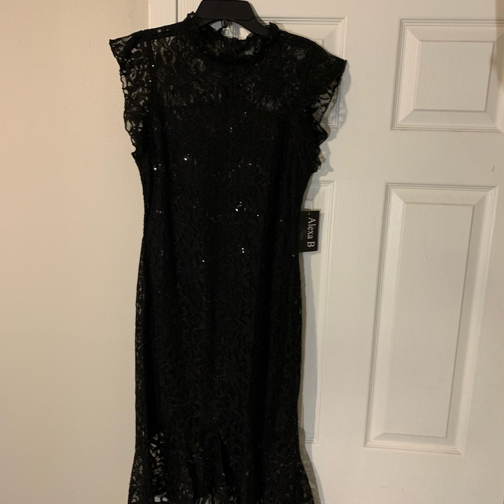 Elegant Black Lace Dress